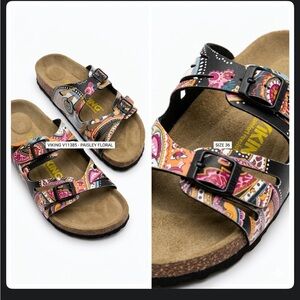 Viking Comfort Resolution Slide Sandals / Paisley floral / women’s 6 /A+ V11385
